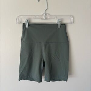 Women's Green High-Waisted Shorts